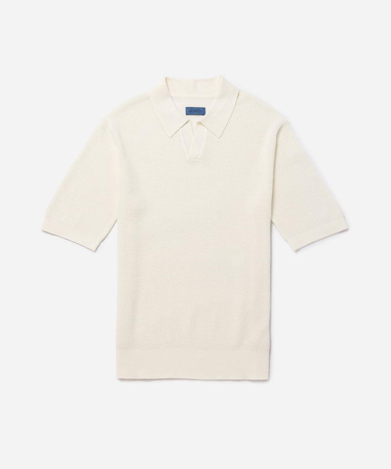 Alex Merino Wool Open Placket Polo
